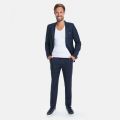 Dress white bros blue micro design slim fit stretch