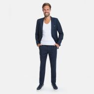 Abito weis blu micro disegno slim fit stretch