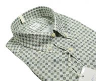 Camicia ingram button down stampa geometrica puro cotone 