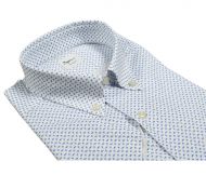 Ingram stretch cotton printed button-down collar shirt