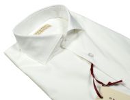 White pancaldi slim fit stretch cotton shirt