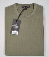 Girocollo pull project verde sottobosco cotone lavato chicco riso