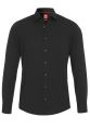 Camicia pure nera slim fit cotone elasticizzato 