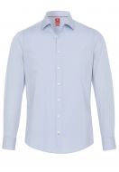 Pure light blue slim fit stretch cotton shirt 