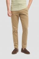 Beige cavani trousers in modern fit stretch cotton