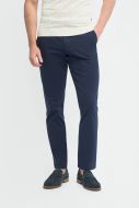 Dark blue cavani trousers in modern fit stretch cotton