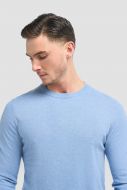 Cavani blue crewneck in pure modern fit cotton