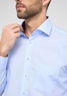 Eterna modern fit light blue cotton poplin shirt