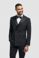 Modern fit double-breasted cavani tuxedo in stretch wool