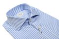 Light blue slim fit ingram dynamo shirt with narrow stripes