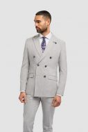 Double-breasted dove suit cavani modern fit 