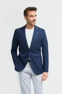 Giacca blu cavani in misto lino sfoderata modern fit