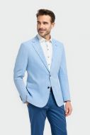 Cavani light blue jacket in unlined linen blend modern fit