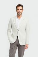 Ecru cavani jacket in unlined linen blend modern fit