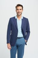 Modern fit blue cavani linen blend jacket