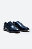 Scarpa stringata blu cavani stile all'inglese  