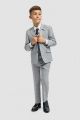 Elegant grey cavani boy suit with waistcoat