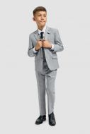 Elegant grey cavani boy suit with waistcoat