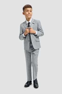 Elegant grey cavani boy suit with waistcoat