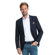 Giacca blazer blu white bros slim fit lana stretch